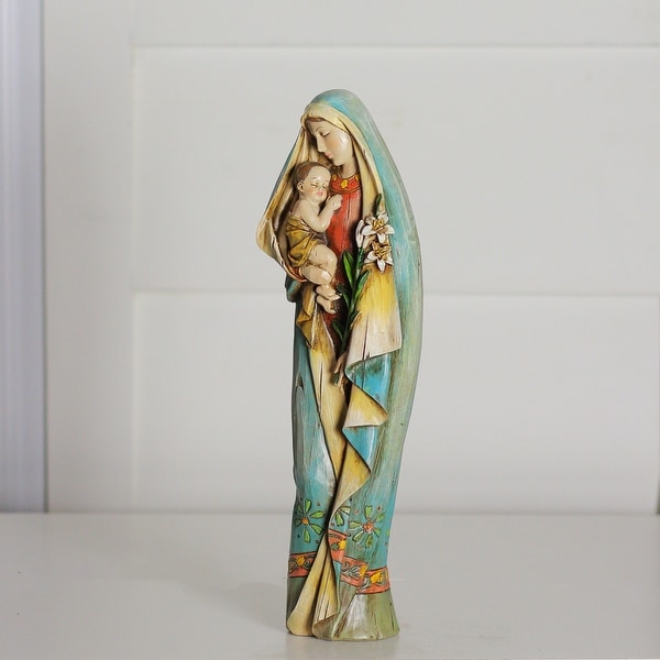Pack of 2 Joseph's Studio Distressed Madonna With Child Religious Figures 12.5" - N/A