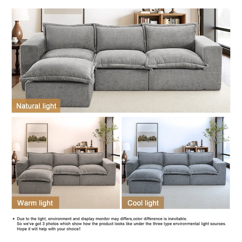 Comfy Cloud Couch Plush Modular Sectional Sofa For Living Room