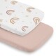 preview thumbnail 1 of 4, Sweet Jojo Designs Boho Rainbow Girl 2 Pack Baby Bassinet Fitted Sheets Pink Yellow Bohemian Modern Neutral Vintage Star Sun Sky