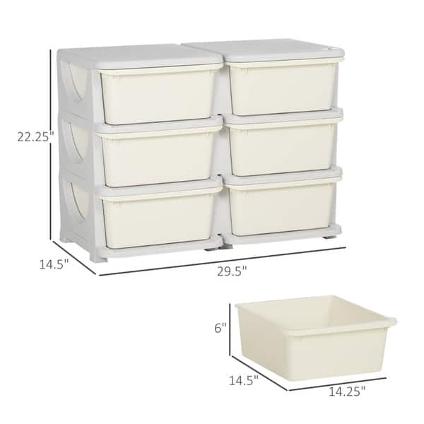 dimension image slide 2 of 6, Fully remove the bins Kids Storage Unit Dresser