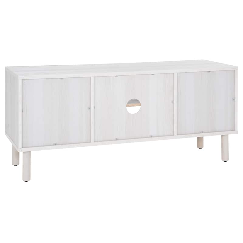 SAFAVIEH Kayleigh 2 Door 2-Shelf Media Stand - 47" W x 16" D x 21" H - 47Wx15Dx21H