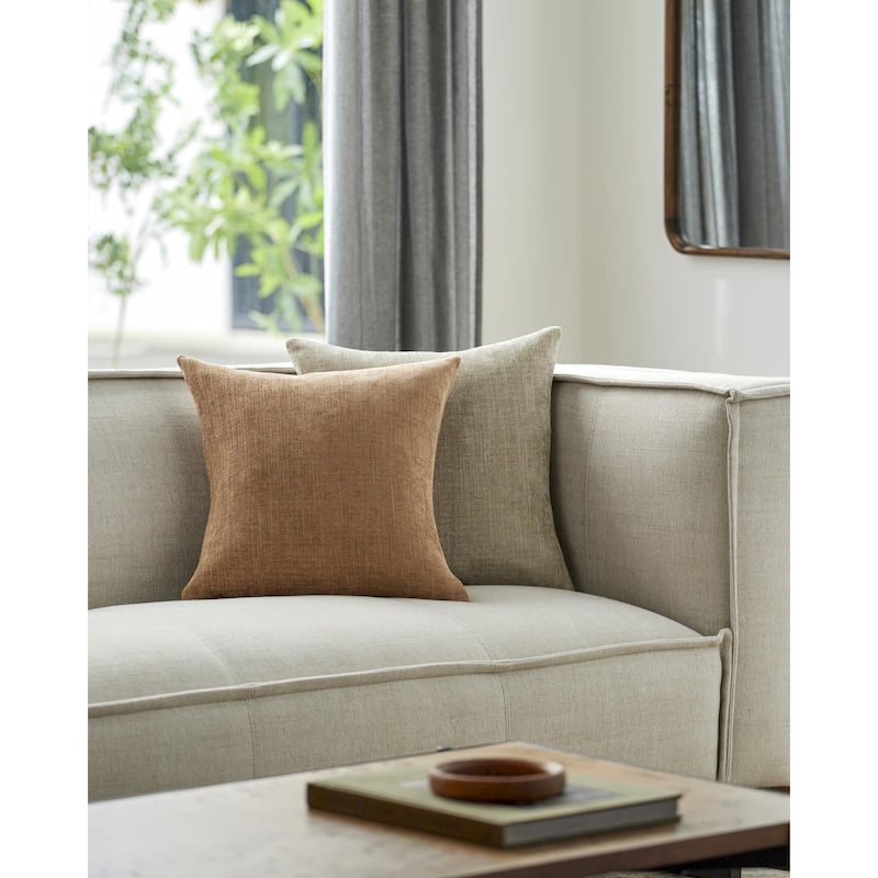 Livabliss Puako Modern Accent Pillow - Brown - 20 x 20