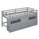 preview thumbnail 12 of 12, Twin Size Loft Bed with 4 Drawers, Underneath Cabinet, and Shelves for Space-Saving, Grey
