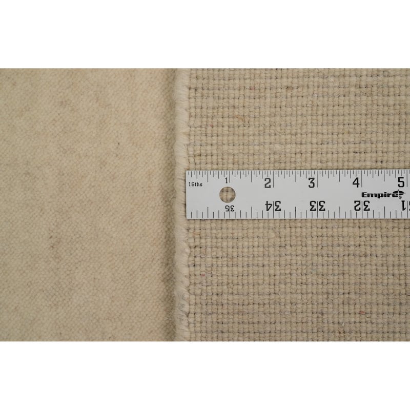 Hand Knotted Oriental 100% Wool Carpet Tribal Animal Pictorial Beige & Ivories Gabbeh Area Rug - 9' 10'' X 6' 7''