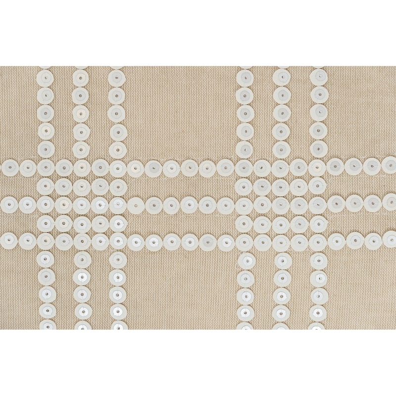 Sequin Grid Hand Embellished Throw Pillow