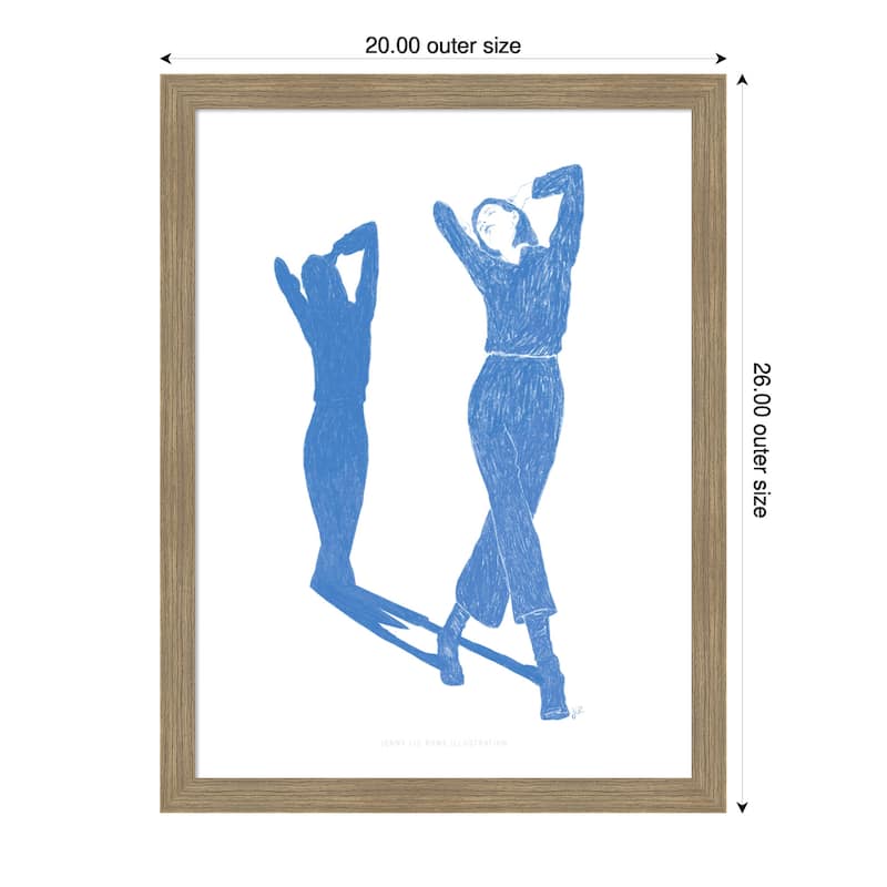 Jlr Dancing No. 8 by Jenny Liz Rome Wood Framed Wall Art Print