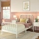 preview thumbnail 30 of 36, Max and Lily Jenny Twin Spindle Platform Bed Linen White