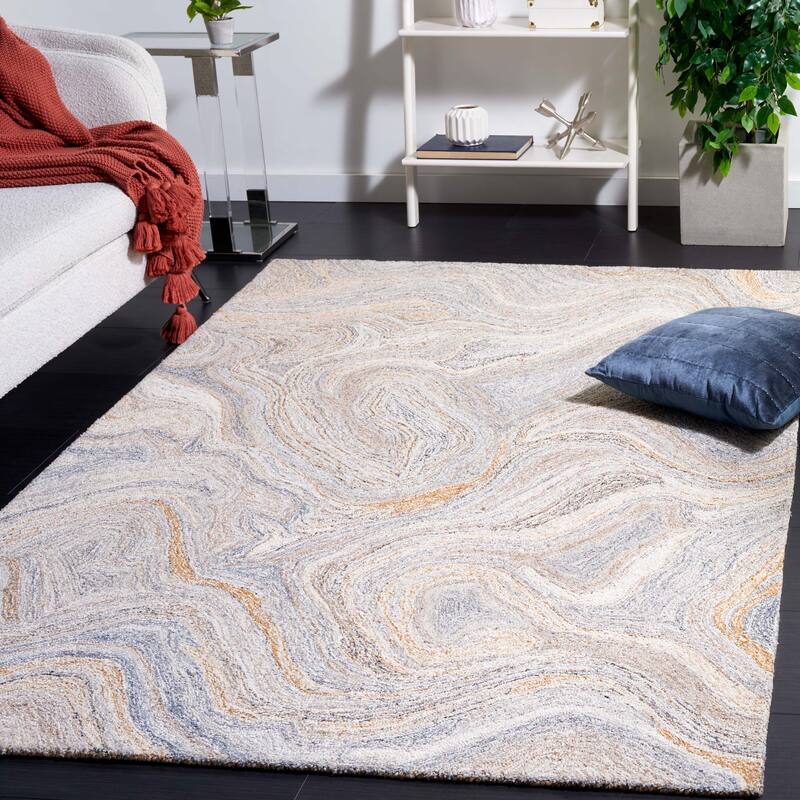 SAFAVIEH Handmade Abstract Teofilia Modern Rug - 5' x 8' - Grey/Brown