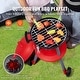preview thumbnail 4 of 9, Black Red Plastic Grill Playset with Lights and Sounds for Kids - 16.9” L x 14.5” W x 23.23” H