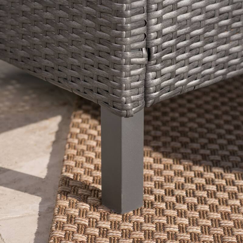 Arcade Outdoor 9-piece Square Wicker Dining Set with Cushions by Christopher Knight Home