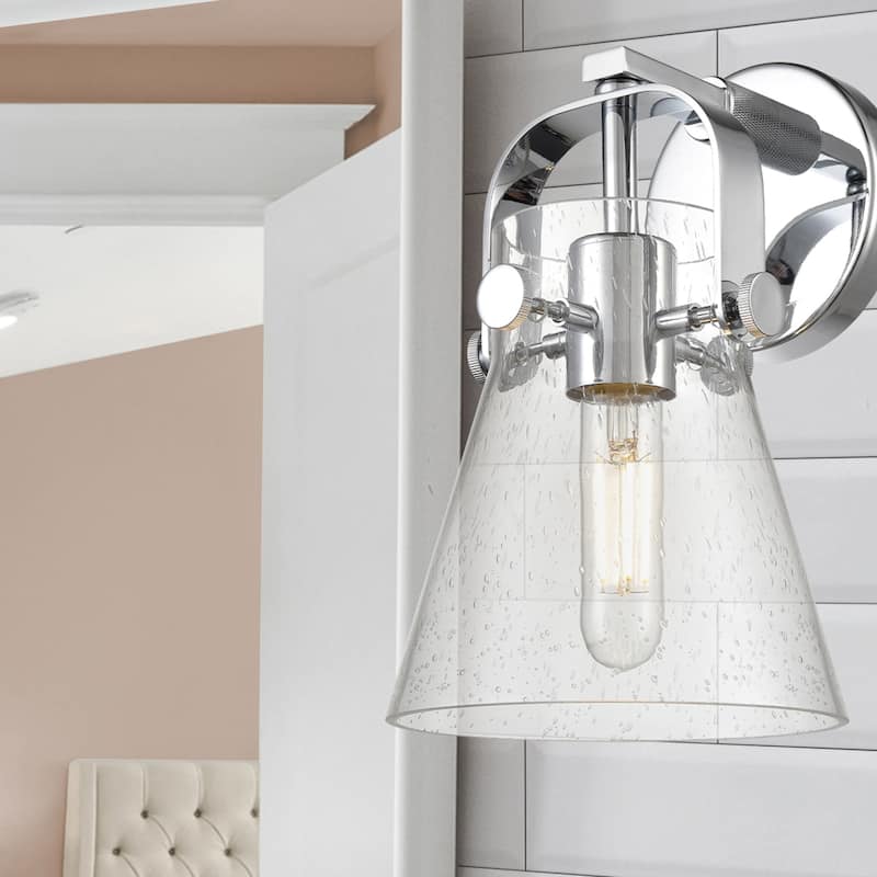 Innovations Lighting 423-1W-10-7 Pilaster II Cone Sconce Pilaster II