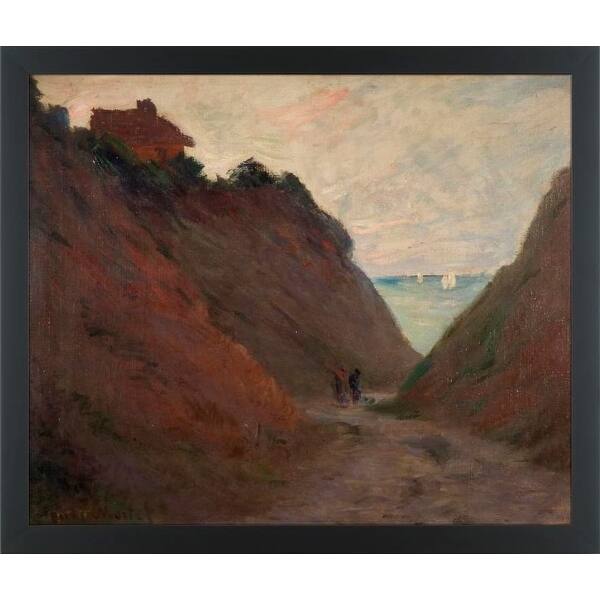 Shop Easy Art Prints Claude Monet S The Sunken Road In The Cliff At Varangeville Premium Canvas Art On Sale Overstock 25758503