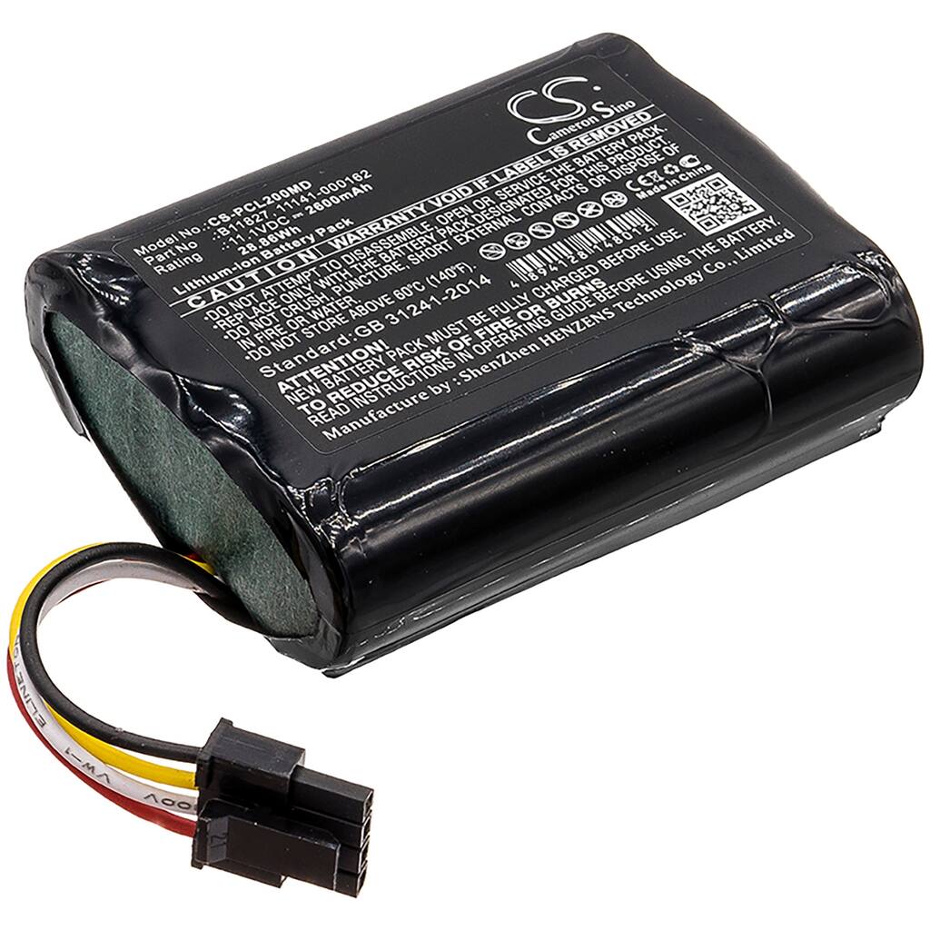 Battery for Physio-Control 1150-000018 LifePak 20 Code 20e 11141-000162 B11827 - Black