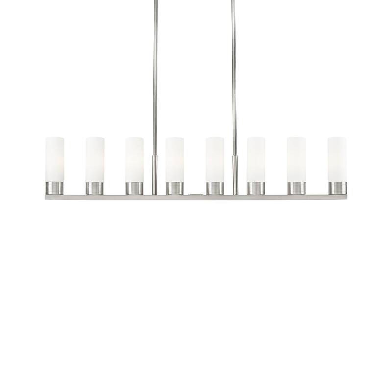 Innovations Lighting 617-8I-11-48 Boreas Linear Boreas 8 Light 48" - Satin Nickel / White