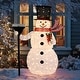 preview thumbnail 1 of 6, Lighted Christmas Snowman Outdoor Decorations - White 70CM Base