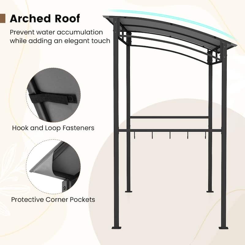Costway 7'x4.5' Grill Gazebo Outdoor Patio Garden BBQ Canopy Shelter