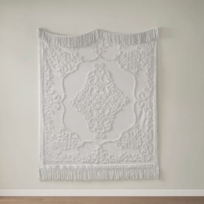 Madison Park Mila 100-percent Cotton Tufted Chenille Lightweight Throw With Fringe Tassel