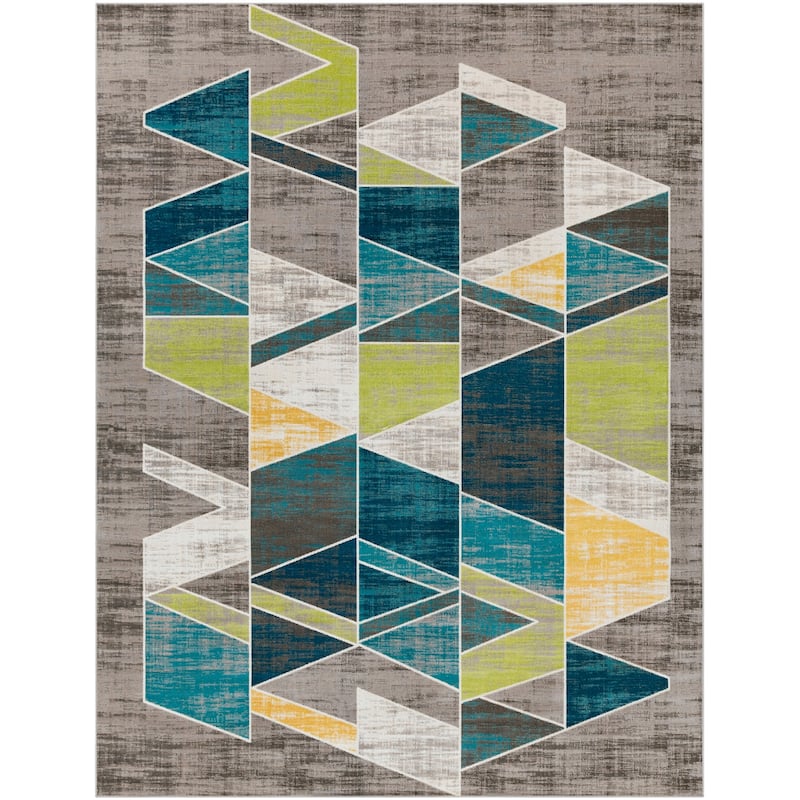 Livabliss Mid-Century Modern Rafetus Geometric Area Rug