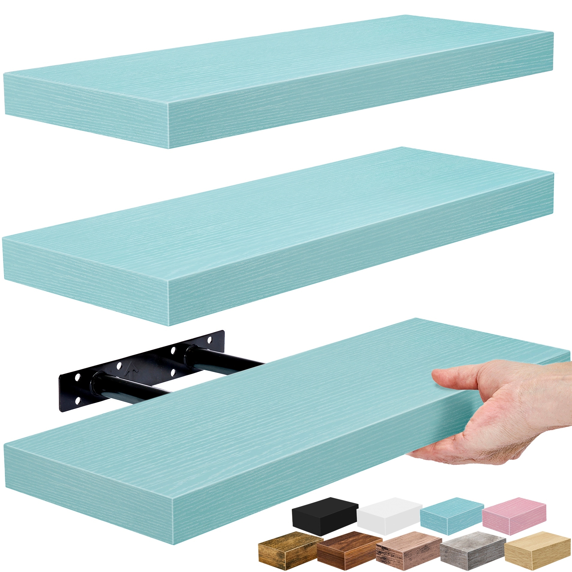 Sorbus Floating Shelves for Wall – 16 Inch Floating Shelf for Kitchen, Bedroom, Living Room, Bathroom, Home & Wall Decor.