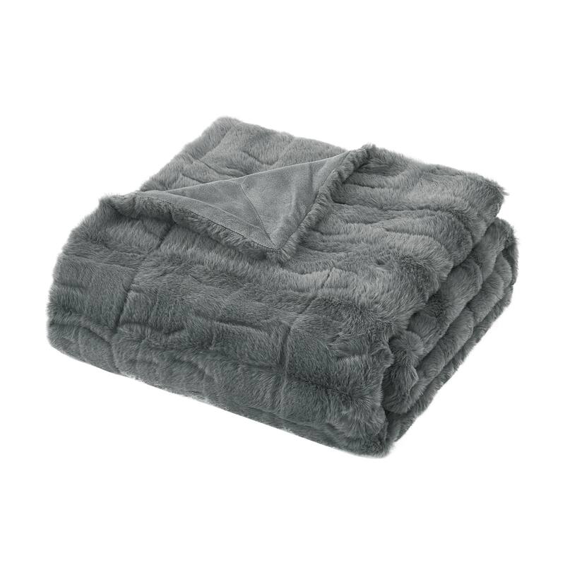 Home Soft Things Stylish FauxFur Throw Soft Fluffy Warm Blanket