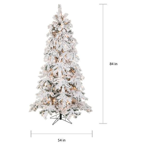 Sullivans 7.5-foot Pre-lit Tall Sierra Holiday Tree with Flocked ...