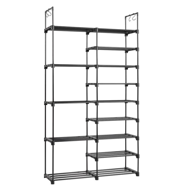 Minimalist Shoe Rack with Iron Frame Durable Non-Woven Storage Organizer for Shoes & Boots