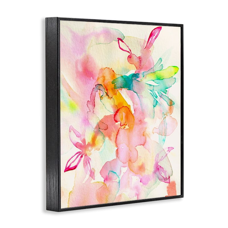 Stupell Abstract Watery Island Flowers Framed Giclee Art Design By Gemma Bardot