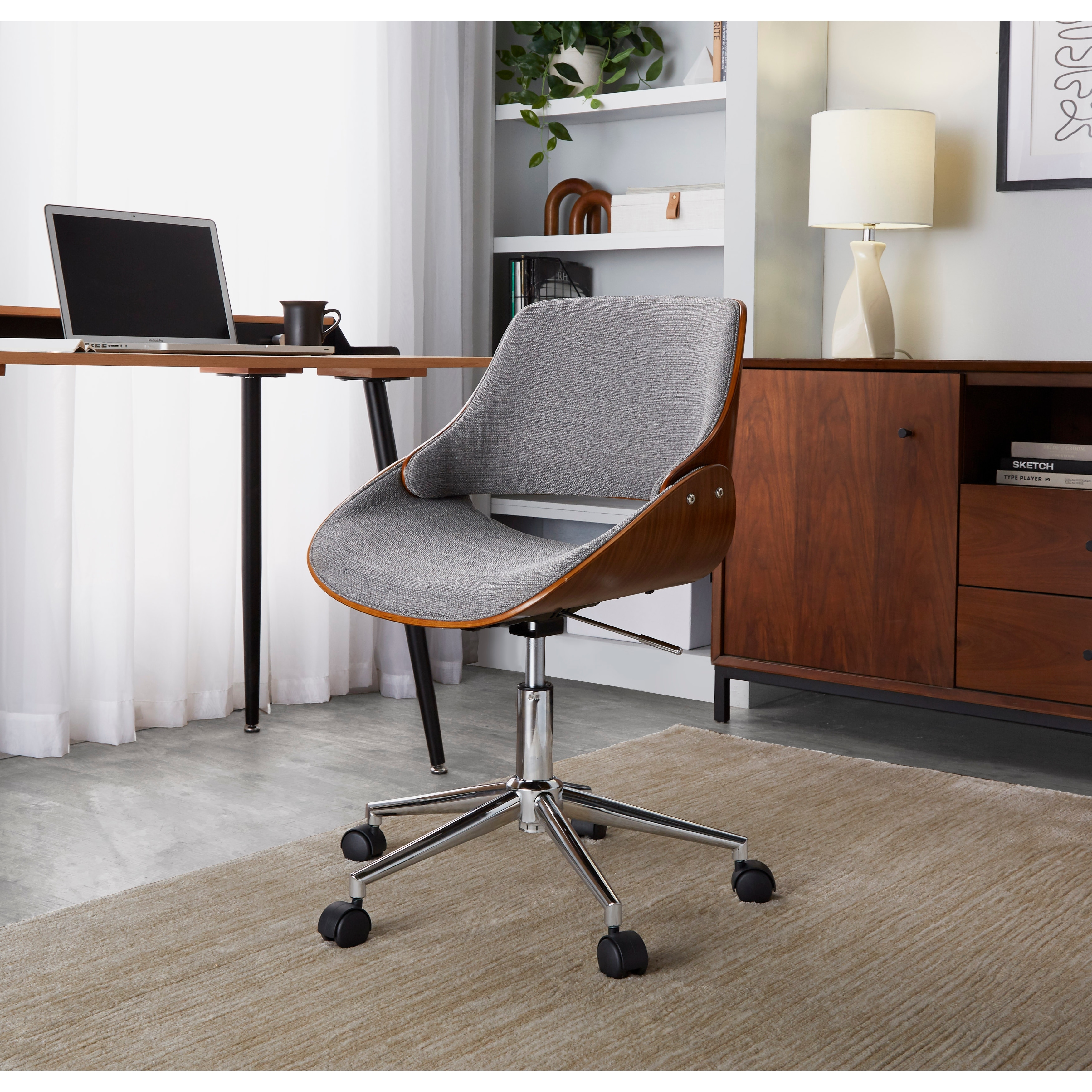 Carson carrington lund chrome contemporary office chair top