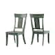 Option Antique Sage Green Chairs and Bench