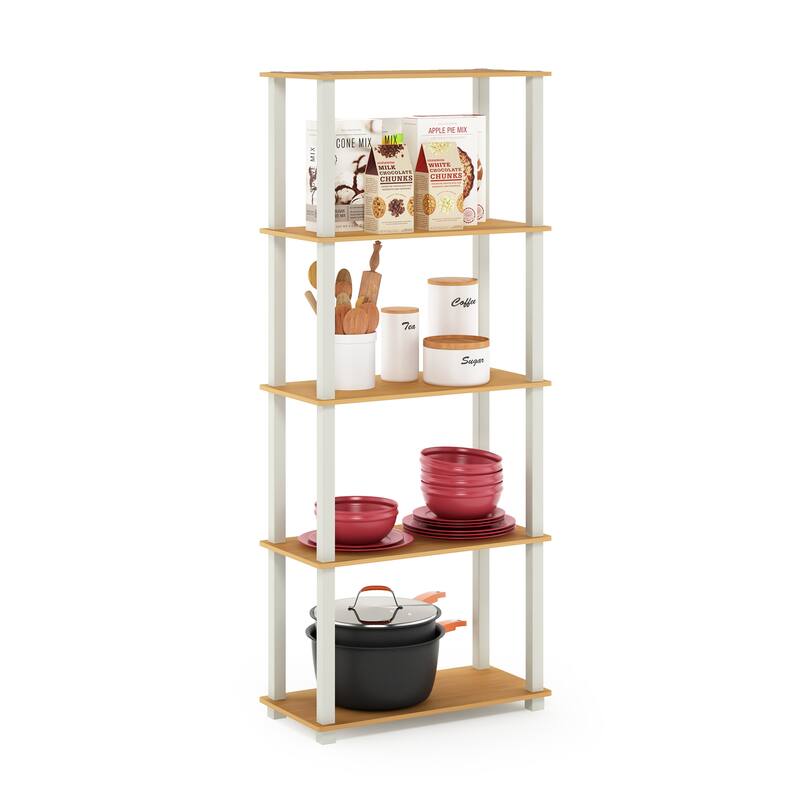Furinno Turn-S-Tube 5-Tier Square Leg Multipurpose Display Rack