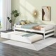 preview thumbnail 13 of 22, Exquisite and Simple Design Wood Platform Bed with Two Drawers, Space-saving, Safety Guaranteed White