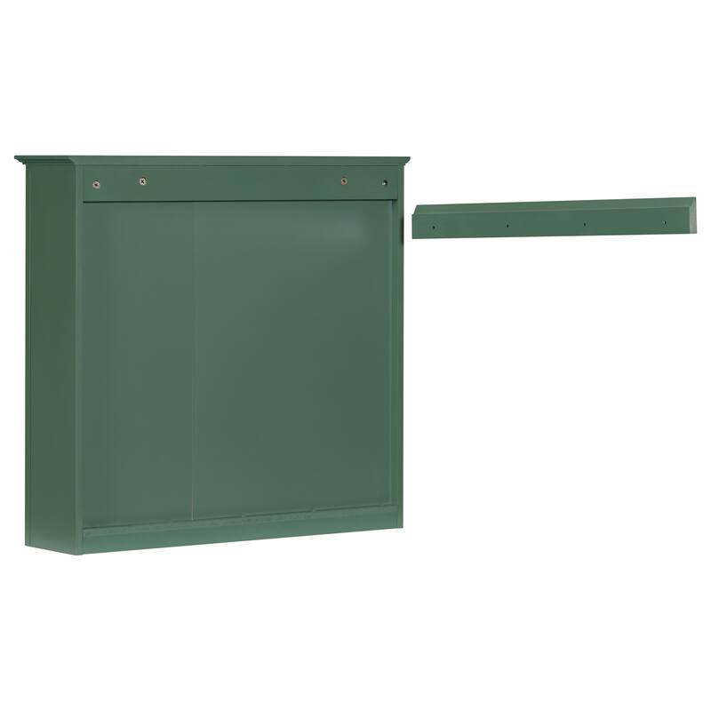 GDFStudio - Trellen Modern Wall-Mounted Bathroom Storage Cabinet with Mirror and 3 Open Shelves (No Bathroom Vanity) - 29.92"W