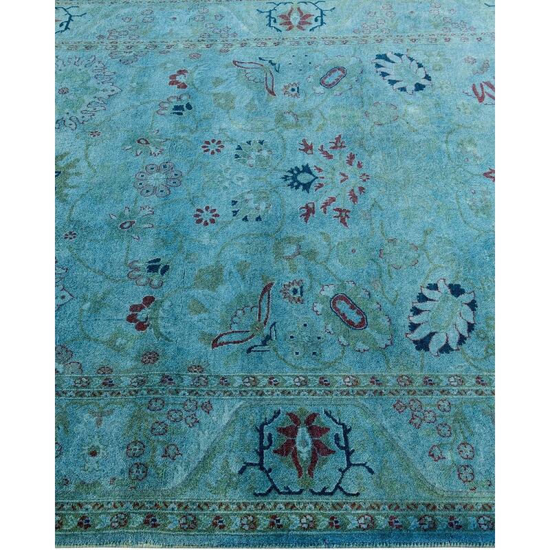 Fine Vibrance, One-of-a-Kind Hand-Knotted Area Rug - Blue, 4' 3" x 6' 3" - 4' 3" x 6' 3"