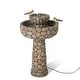 preview thumbnail 40 of 44, Glitzhome 24-inch Outdoor 2-tier Faux Pebbles Polyresin Birdbath Fountain with Pump