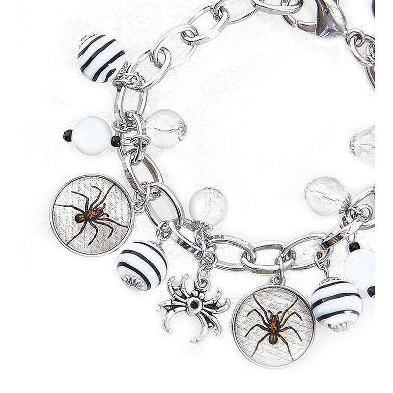 Halloween Scary Charm Bracelet A/2 - Silver - Set of 2