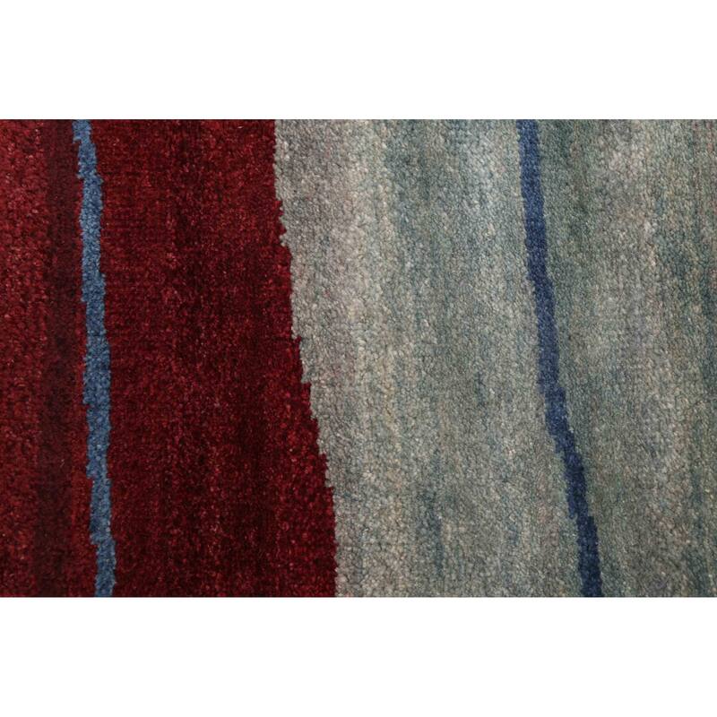 ECARPETGALLERY Hand-knotted Peshawar Ziegler Dark Red Wool Rug - 5'0 x 7'1