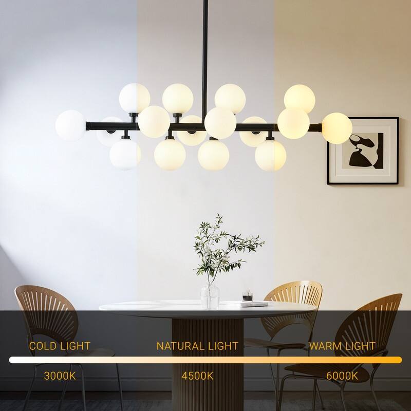 Mid Century Modern Chandelier Sputnik Liner Pendant Light Fixture