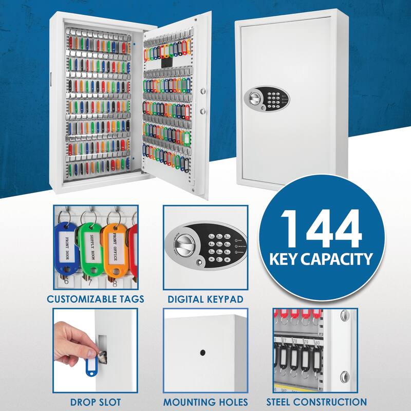 144-Key Cabinet Digital Keypad Wall Safe