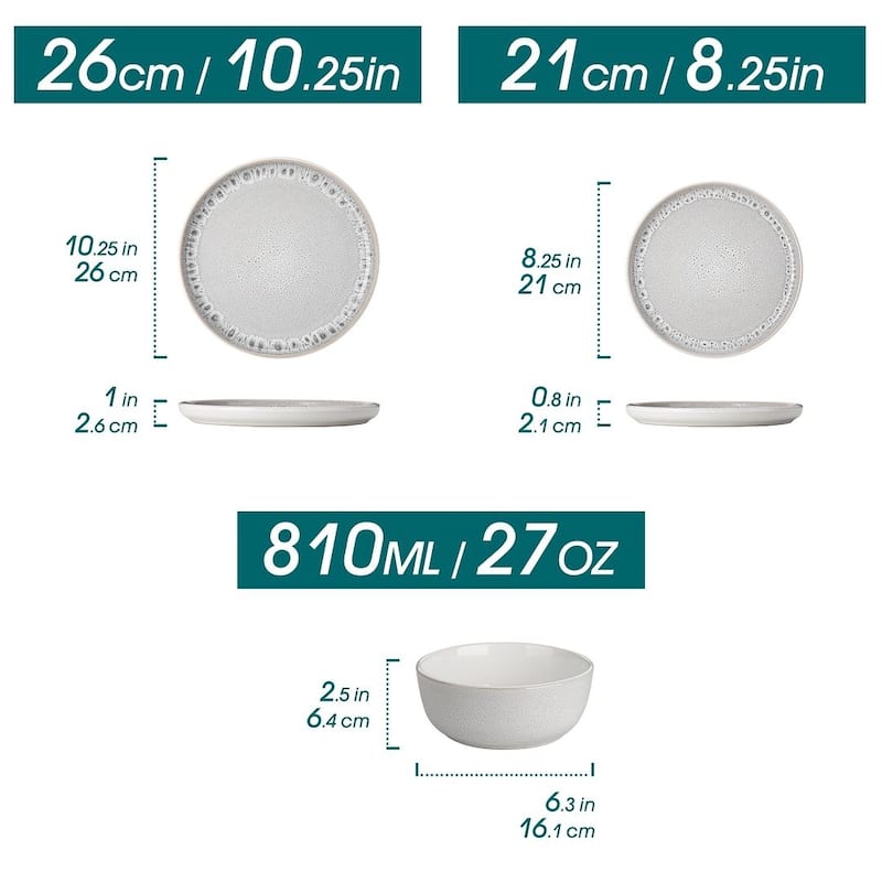 vancasso Snow Dinnerware Collection Stoneware for Modern Kitchens