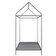 preview thumbnail 8 of 7, Metal Silver Twin Size House Bed Frame for Kids