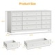preview thumbnail 24 of 26, 12 Drawers Wood Dressers, 63" Long TV Stand Dresser for 65 Inch TV