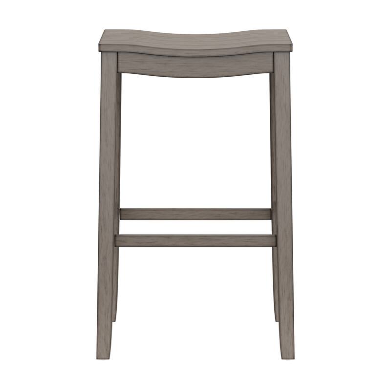 Hillsdale Furniture Fiddler Wood Backless Bar Height Stool, Aged Gray - 30"H x 18"W x 12"D - 30"H x 18"W x 12"D