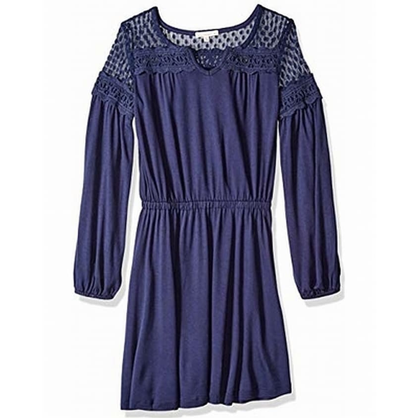 navy blue mesh dress