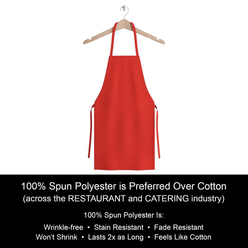 Arkwright Home Bib Spun Poly Aprons - 12 Pack - 33x30