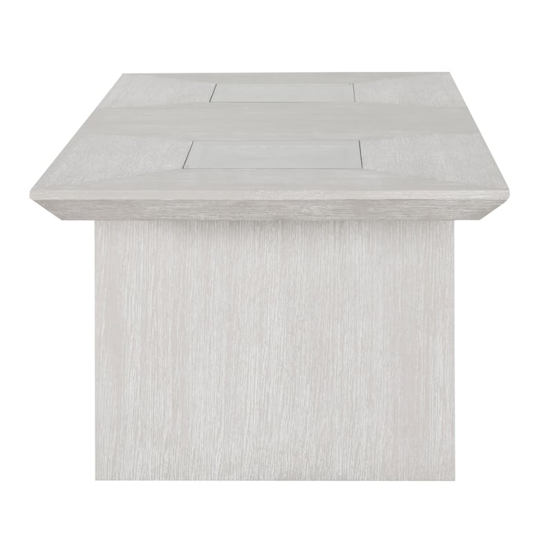 Furniture of America Juniper Modern Light Grey Solid Wood 90" Dining Table with Leaf