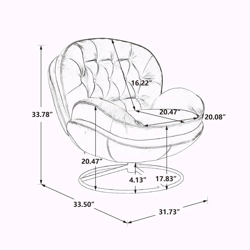 TV Chair Accent Chair for Living Room with Ottoman