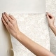 preview thumbnail 5 of 5, Pomegranate Beige and White Peel and Stick Wallpaper