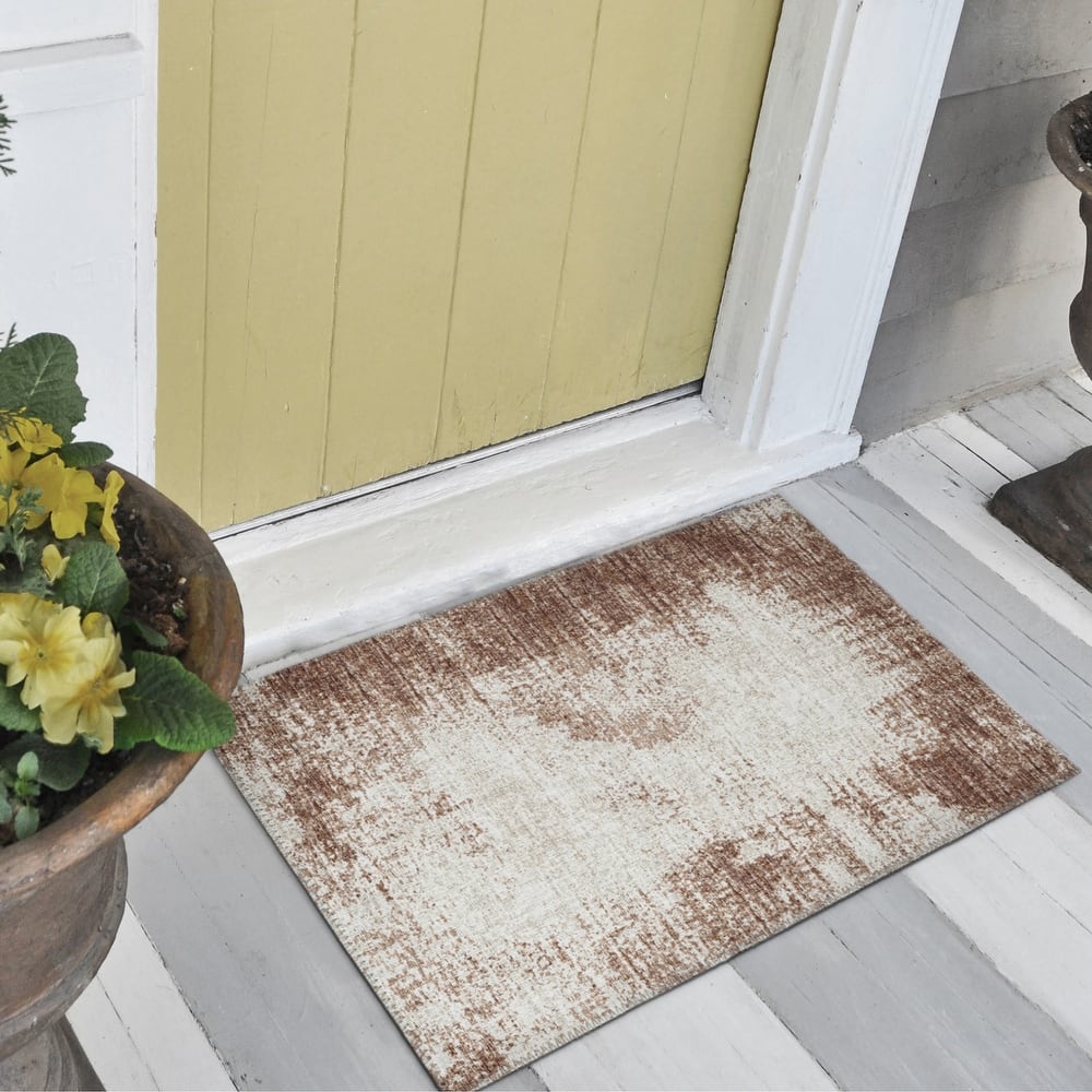 Indoor/Outdoor Rylee Modern Bordered Washable Rug