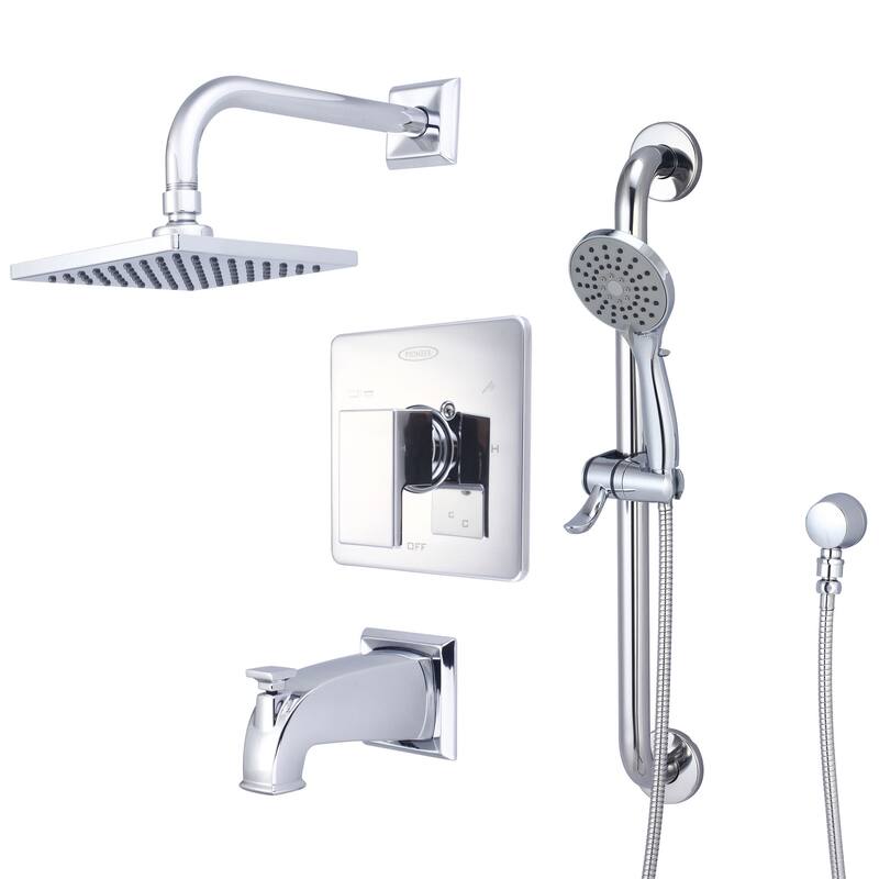 Pioneer Faucets TD-4MO100-ADA Mod Tub and Shower Trim Package with - Polished Chrome