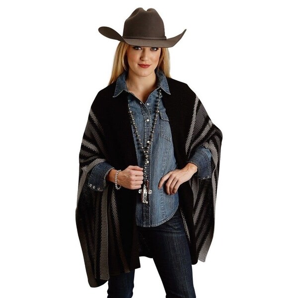 Stetson Western Sweater Womens Stripe OS Black - One size - Overstock ...